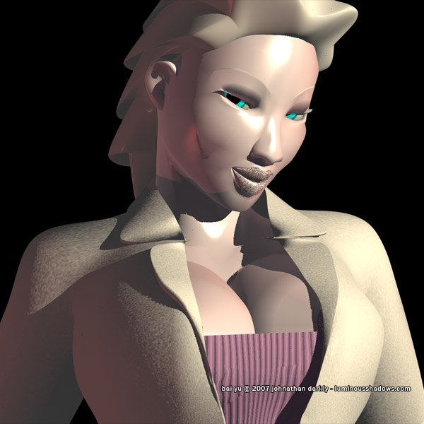 a closer look at the lovely demon-hunting adventurer, and her captivating corset.